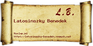 Latosinszky Benedek névjegykártya